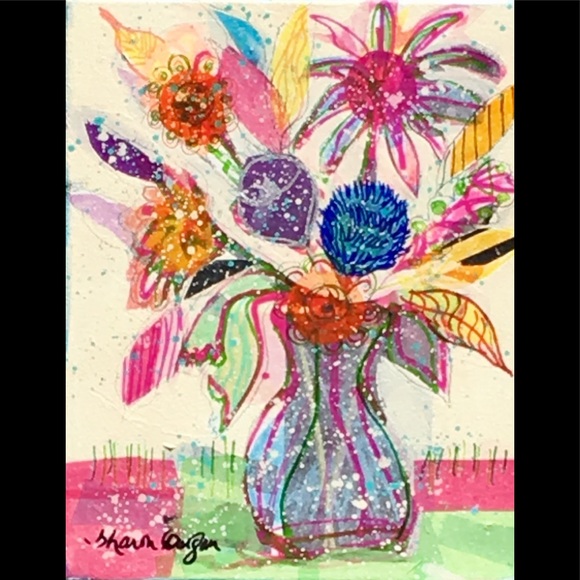 Original Floral painting by Sharon Durgom - Picture 2 of 5